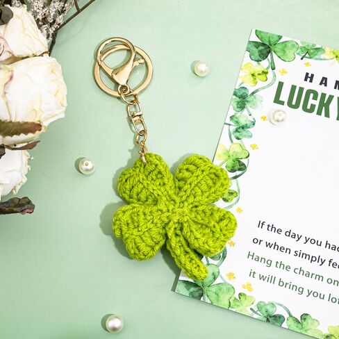 igvean هدايا الحظ السعيد أربع أوراق البرسيم سحر لطيف المفاتيح للنساء أفكار هدايا عيد ميلاد القديس باتريك الهدايا هدية فريدة للنساء الفتيات صديق أخت زميل العمل ابنة in Kuwait