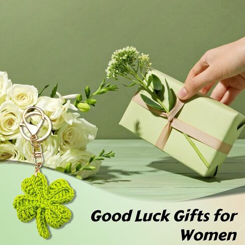 igvean هدايا الحظ السعيد أربع أوراق البرسيم سحر لطيف المفاتيح للنساء أفكار هدايا عيد ميلاد القديس باتريك الهدايا هدية فريدة للنساء الفتيات صديق أخت زميل العمل ابنة in Kuwait