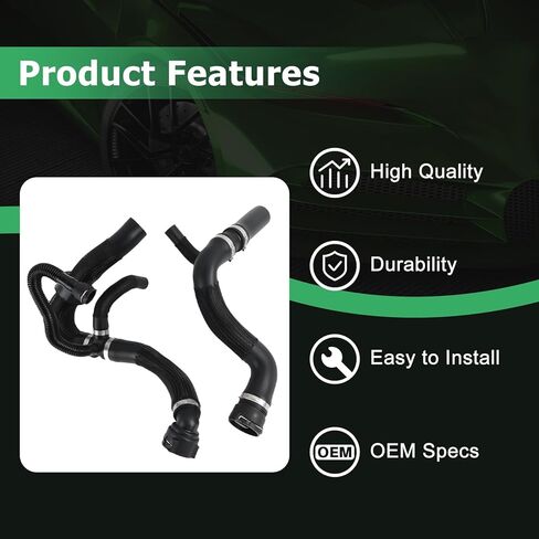 طقم خرطوم تبريد علوي وسفلي لرادياتير المحرك، متوافق مع Jeep Renegade 2015-2021 1.3L 2.4L، الجزء # 68246567AA 68440687AA in Kuwait