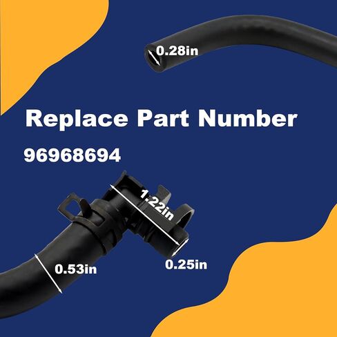 خرطوم تبريد الرادياتير، خرطوم خزان سائل تبريد المحرك متوافق مع شيفروليه تراكس 2015-2021 بويك إنكور 2013-2021 استبدال # 96968694 in Kuwait