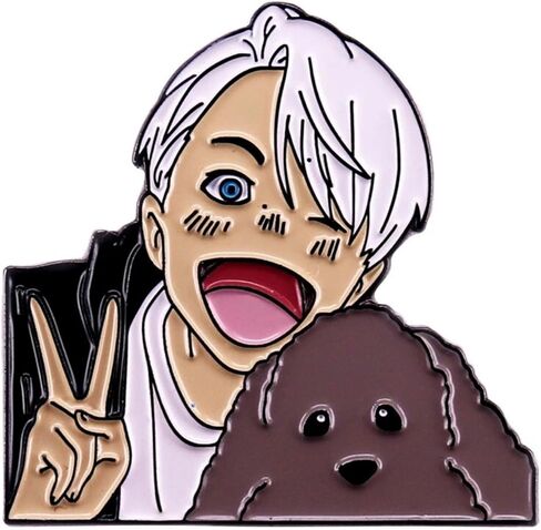 Yuri on Ice Manga Anime 1.4" Enamel Pin Badge by Pinstant in Saudi Arabia