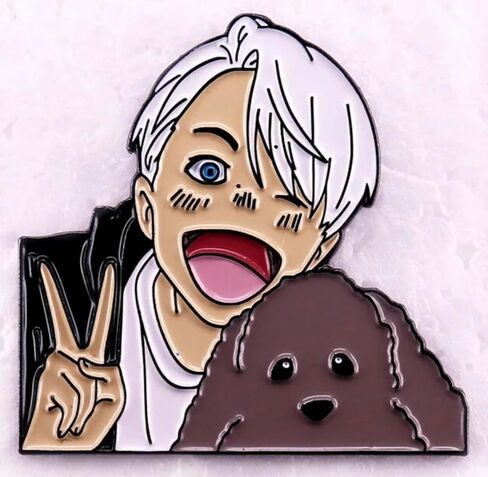 Yuri on Ice Manga Anime 1.4" Enamel Pin Badge by Pinstant in Saudi Arabia