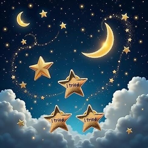 3Pcs Gold i Tried Stars Enamel Pin, Creative Pop-Enamel Lapel Badges Brooch, Funny Pins for Bags in Kuwait