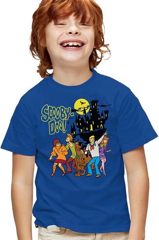 Scooby Doo! Spooky Gang Kids T Shirt for Youth Boys and Girls, Royal, Large in Saudi Arabia