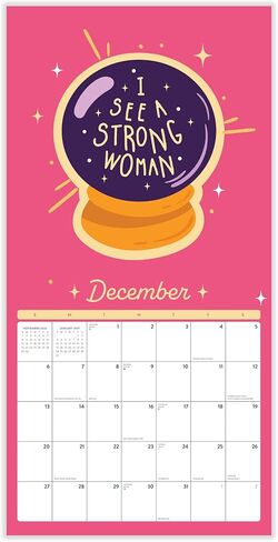Motivational 2026 Wall Calendar | Empowering Women & Girls Gift | Motivation Quotes & Sassy Girl Power | 2026 Wall Calendar | Marble City Press | 12" x 24" Open | Sustainable | Plastic Free | Thick & Sturdy Art Paper | Rise and Slay | Know Your Worth in Kuwait