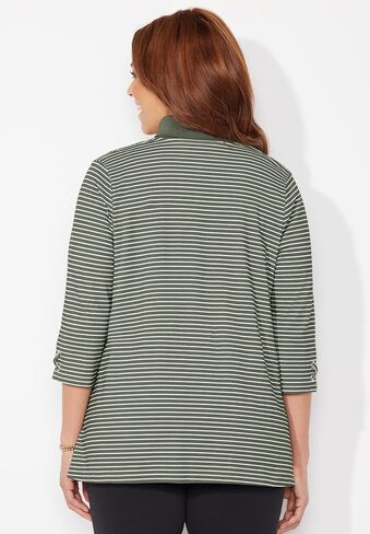 Women's Plus Size Suprema 3/4-Sleeve Cardigan in Saudi Arabia