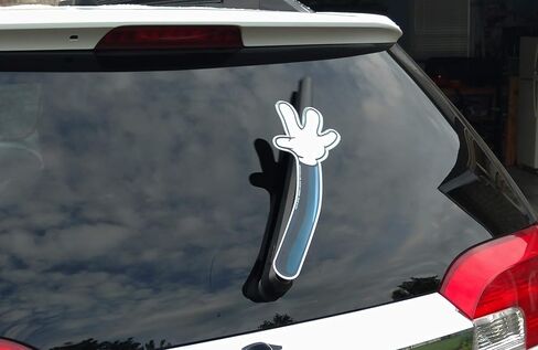 WiperTags USA White Glove Waving Arm attaches to Rear Vehicle Wipers. Made in USA. Detachable and Interchangeable with Hundreds of Designs. in Saudi Arabia