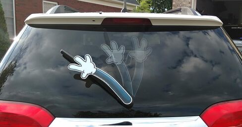 WiperTags USA White Glove Waving Arm attaches to Rear Vehicle Wipers. Made in USA. Detachable and Interchangeable with Hundreds of Designs. in Saudi Arabia