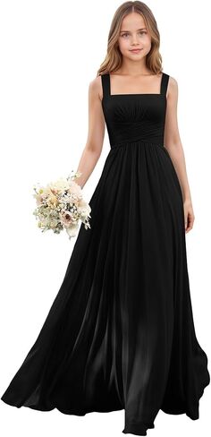 Junior Bridesmaid Dresses Spaghetti Strap Girls Bridesmaid Dress Princess Pageant Prom Gowns in Saudi Arabia