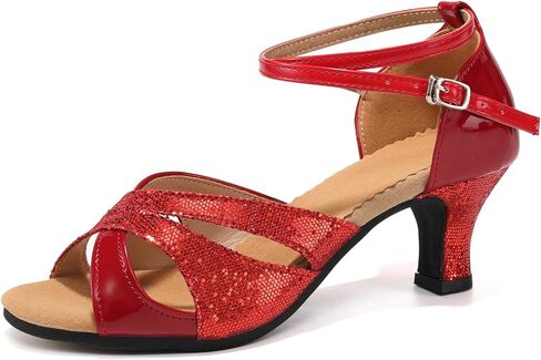 Women's Latin Dance Shoes Open Toe Ballroom Salsa Tango Chacha Practice Ourdoor in Saudi Arabia