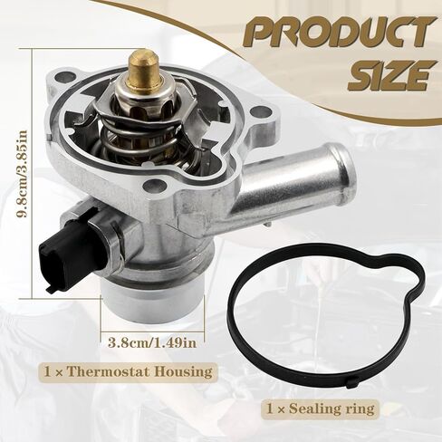 Upgrade Aluminium Engine Coolant Thermostat Housing Assembly, Compatible with Chevy Cruze 2011-2015, Limited 2016, Sonic 2012-2020, Trax 2013-2021, Buick Encore 2013-2021, Replace# 55579010 25200455 in Kuwait