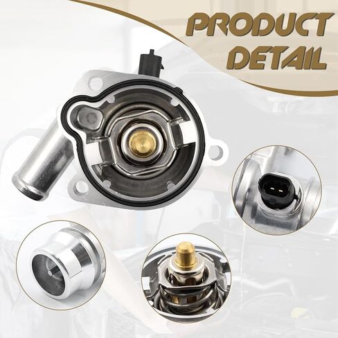 Upgrade Aluminium Engine Coolant Thermostat Housing Assembly, Compatible with Chevy Cruze 2011-2015, Limited 2016, Sonic 2012-2020, Trax 2013-2021, Buick Encore 2013-2021, Replace# 55579010 25200455 in Kuwait