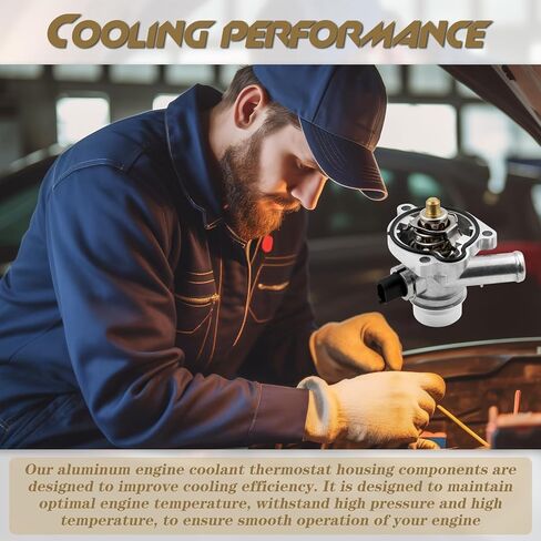 Upgrade Aluminium Engine Coolant Thermostat Housing Assembly, Compatible with Chevy Cruze 2011-2015, Limited 2016, Sonic 2012-2020, Trax 2013-2021, Buick Encore 2013-2021, Replace# 55579010 25200455 in Kuwait