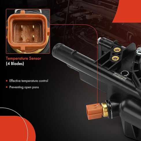 A-Premium Engine Coolant Thermostat Housing Assembly with Sensor Compatible with Hyundai Sonata 2009-2010 & Kia Optima 2009-2010, Rondo 2009-2010 in Saudi Arabia