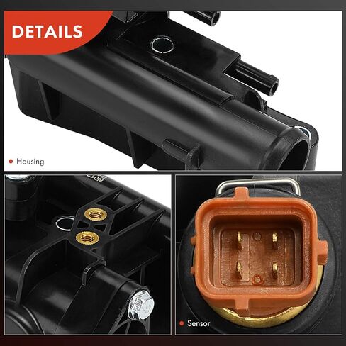 A-Premium Engine Coolant Thermostat Housing Assembly with Sensor Compatible with Hyundai Sonata 2009-2010 & Kia Optima 2009-2010, Rondo 2009-2010 in Saudi Arabia
