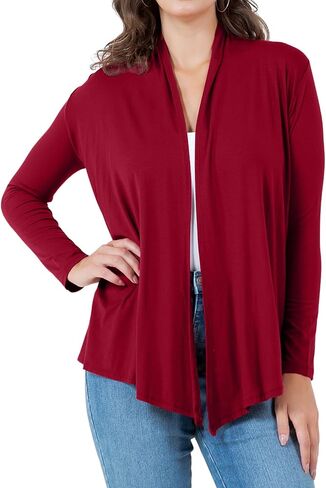 Azules Long Sleeve Open Front Cardigan for Women – Lightweight Rayon Sweater, Soft Flowy Layer for Casual or Dressy Outfits in Saudi Arabia
