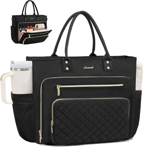 LOVEVOOK Tote Bag for Women, Teacher Tote Bag for Work with Large Cup Holder in Saudi Arabia