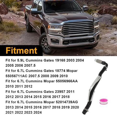 AUTOVIC خرطوم سخان علوي ومجموعة موصل 10AN قفل دفع مناسب لدودج رام 6.7L الكمون 2007.5+ in Saudi Arabia