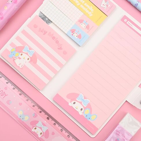 Cute Sticky Memo Pad Book Type - Sticky Notes Pad Set, Portable Memo Pad Book with Lined Sticky Notes, Page Marker, and Sticky Notes (My-Meloday) in Saudi Arabia