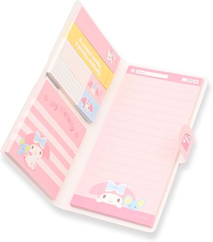 Cute Sticky Memo Pad Book Type - Sticky Notes Pad Set, Portable Memo Pad Book with Lined Sticky Notes, Page Marker, and Sticky Notes (My-Meloday) in Saudi Arabia