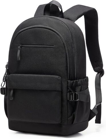 School Bag, Water Resistant School Backpack for Teen Girls Boys, 14 Inch Laptop Backpack for Women Men, Durable Lightweight Bookbag for Middle High School & College, Travel Daypack, Black in Kuwait