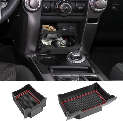 Upgrade 2PCS Center Console Storage Drawer for Toyota 4Runner 5th Gen 2014-2022 2023 2024,Front-Mounted Cubbies Organizer Extra Storage Box Center Center Organizer Interior Accessories in Kuwait