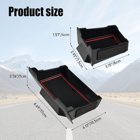 Upgrade 2PCS Center Console Storage Drawer for Toyota 4Runner 5th Gen 2014-2022 2023 2024,Front-Mounted Cubbies Organizer Extra Storage Box Center Center Organizer Interior Accessories in Kuwait