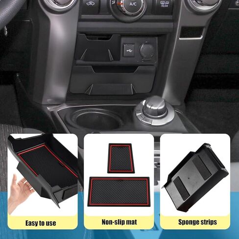 Upgrade 2PCS Center Console Storage Drawer for Toyota 4Runner 5th Gen 2014-2022 2023 2024,Front-Mounted Cubbies Organizer Extra Storage Box Center Center Organizer Interior Accessories in Kuwait
