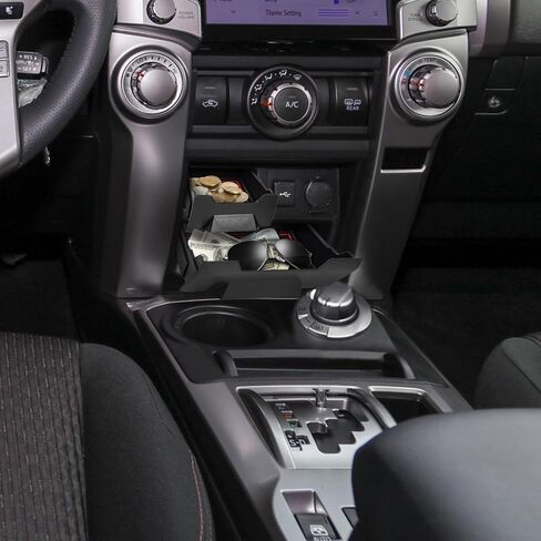 Upgrade 2PCS Center Console Storage Drawer for Toyota 4Runner 5th Gen 2014-2022 2023 2024,Front-Mounted Cubbies Organizer Extra Storage Box Center Center Organizer Interior Accessories in Kuwait