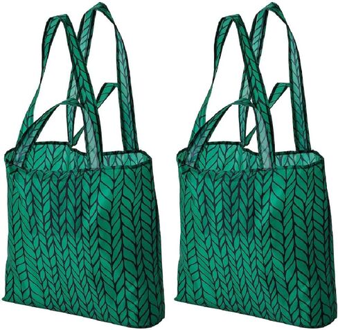 2x حقيبة تسوق SKYNKE جديدة، أخضر/أسود 17 ¾x14 ¼ بوصة in Kuwait