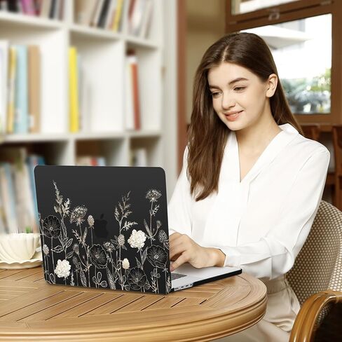 حافظة MOSISO متوافقة مع جهاز MacBook Pro 16 بوصة 2025 2024 2023 2022 2021 M4 M3 M2 M1 A3403 A3186 A2991 A2780 A2485 Pro Max Chip، حافظة بلاستيكية صلبة وغطاء لوحة مفاتيح، زهرة ريترو in Saudi Arabia