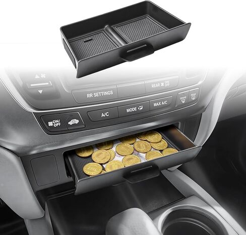 Center Console Drawer Organizer Compatible with Honda Pilot 2016-2022 / Ridgeline 2017-2026 / Passport 2019-2025 Accessories, Pull-Out Removable Storage Tray Secret Cubby Holder for Small Items in Saudi Arabia