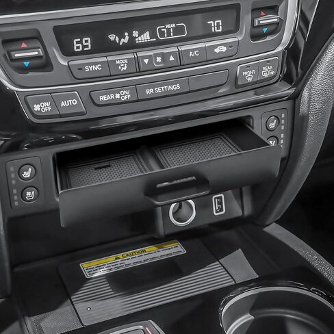 Center Console Drawer Organizer Compatible with Honda Pilot 2016-2022 / Ridgeline 2017-2026 / Passport 2019-2025 Accessories, Pull-Out Removable Storage Tray Secret Cubby Holder for Small Items in Saudi Arabia