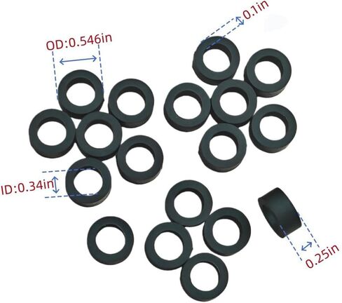 Replace 1812348C1 3/8" Fuel Pump Line Pipe Grommets 1878937C91 265204R1 S19405 Fits Na In DT466 DT466E i530E 1994-2008 Fuel Line Seal Sleeves（18Pcs) in Kuwait
