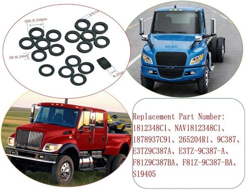 Replace 1812348C1 3/8" Fuel Pump Line Pipe Grommets 1878937C91 265204R1 S19405 Fits Na In DT466 DT466E i530E 1994-2008 Fuel Line Seal Sleeves（18Pcs) in Kuwait