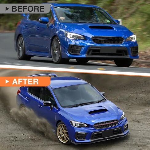 3pcs Front Bumper Lip Splitter Spoiler Compatible with 2015-2021 Subaru WRX STI Sedan,Car Body kit Accessories Front Lip Splitter (Gloss Black) in Saudi Arabia