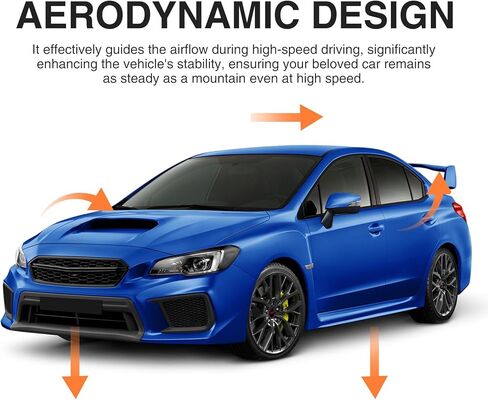 3pcs Front Bumper Lip Splitter Spoiler Compatible with 2015-2021 Subaru WRX STI Sedan,Car Body kit Accessories Front Lip Splitter (Gloss Black) in Saudi Arabia