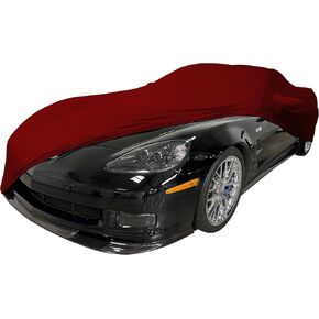 2005-2013 C6 Corvette Ultraguard Stretch Satin Indoor Car Cover - The Ultimate Custom FIT (Dark Red) in Kuwait
