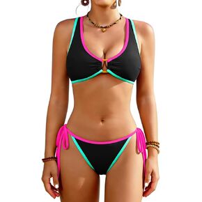 XUNYU ثونغ بيكيني الرهانات للنساء قطعتين ملابس السباحة مثير ثوب السباحة رفع مثلث بيكيني أعلى صفيق بِدل السباحة 2026 in Kuwait