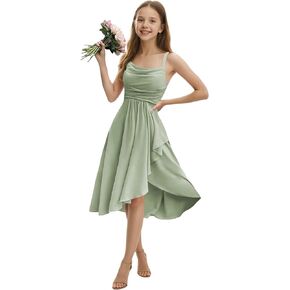 فساتين وصيفة الشرف للصغار، فستان قصير للحفلات الراقصة للمراهقين، أشرطة سباغيتي، شيفون للفتيات لحفلات الزفاف، فستان رسمي in Kuwait