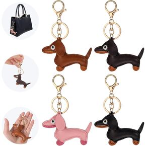 4Pcs Dachshund Keychain, Dachshund Bag Charm Cute Dachshund Dog Keychains for Backpack Keys Gift in Saudi Arabia