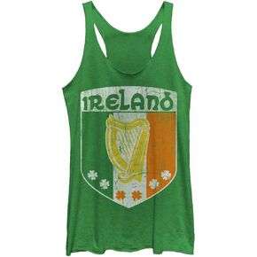 قميص بدون أكمام للسيدات من LOST GODS Ireland Harp Crest Racerback in Kuwait