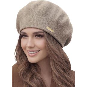Warm Lined Wool Angora Knit Beret and Satin Lined French Hat Lightweight Beanie in Kuwait
