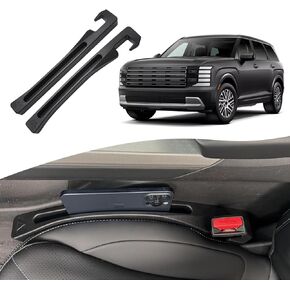 حشو فجوات مقعد Hyun-dai Palisade، منظم حشو فجوات مقعد السيارة يمنع الأشياء من إسقاط الملحقات الداخلية المخصصة لـ H-yun-dai، عبوة سوداء مكونة من قطعتين in Kuwait