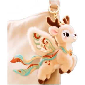 Cat Plush Keychain for Backpack Cute Deer Plush Purse Bag handbags Charm Pendant Decoration Gift for Women and Man in Kuwait