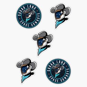 Sugarland Space Cowboys Merch Sugar Land Space Cowboys Pack Sticker Bumper Sticker Vinyl Decal 5" in Kuwait
