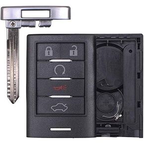 Heart Horse Keyless Key Fob for 2010 2011 2012 2013 2014 2015 Cadillac SRX 5 Buttons Entry Case Replacement M3N5WY7777A (NO Chips,Shell ONLY) in Kuwait