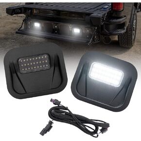 مصباح إضاءة LED للباب الخلفي من AUTOONE 𝐋𝐚𝐭𝐞𝐬𝐭 لـ 2020-25 Chevy Silverado 1500/2500 HD/3500 HD، 2019 GMC Sierra 1500، 2020-25 GMC Sierra 1500/2500 HD/3500 HD، مصباح سرير لشاحنة ماركر أبيض، 2 قطعة in Kuwait