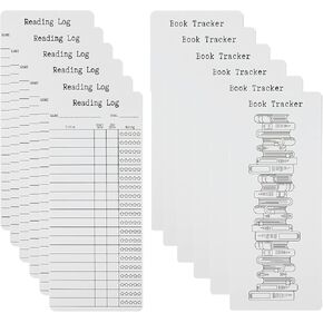 6 Pcs Book Tracker Bookmark Reading Log Bookmark Reading List Bookmark Library Card Bookmark (6) in Kuwait