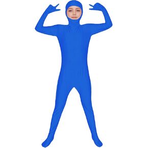 ATHX Kids High Stretch Spandex Halloween Cosplay Bodysuit Costume Open Face Unitard Child Full Body Skin Suit Zentai Suit in Kuwait
